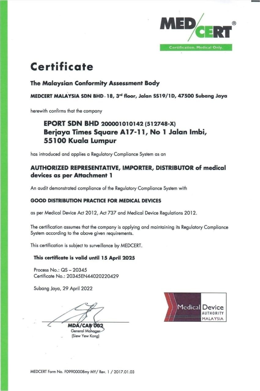 Sertifikat MEDCERT GDPMD